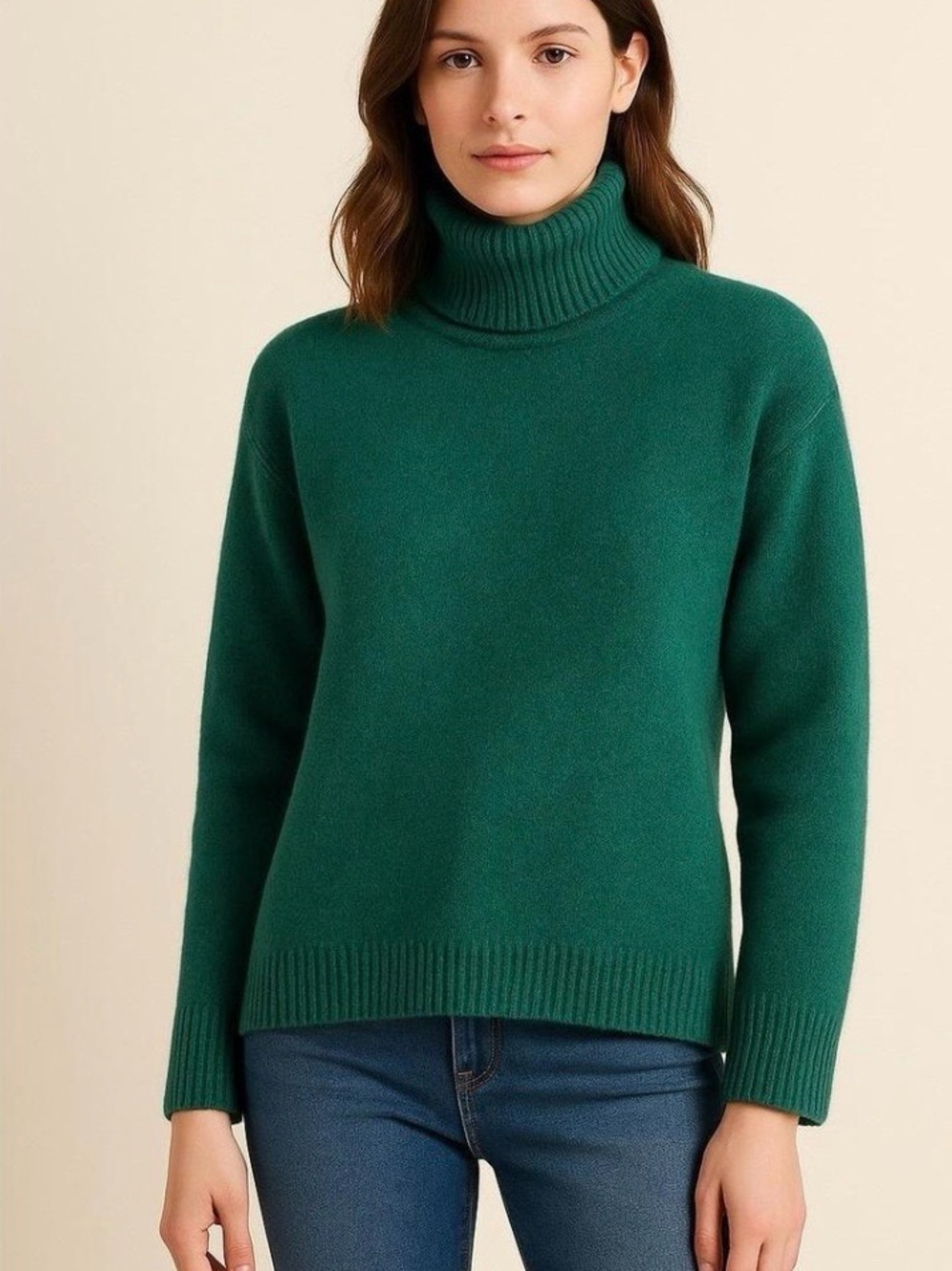 J. Crew Emerald Green Turtleneck Sweater